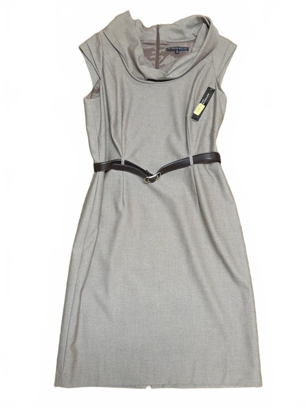 Antonio Melani | Sleeveless Cowl Neck Sheath Dress | 10